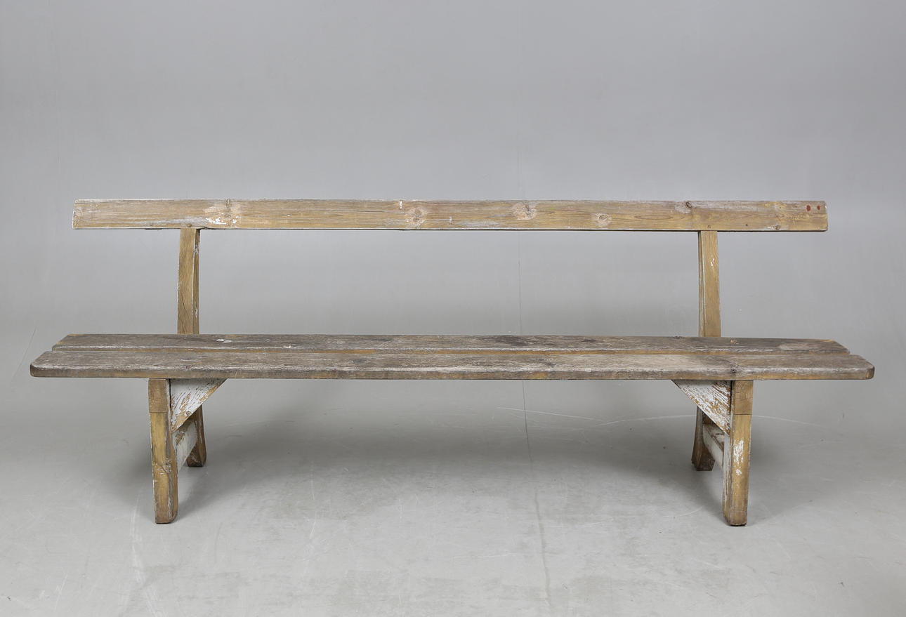 BENCH, wood, 20th century.