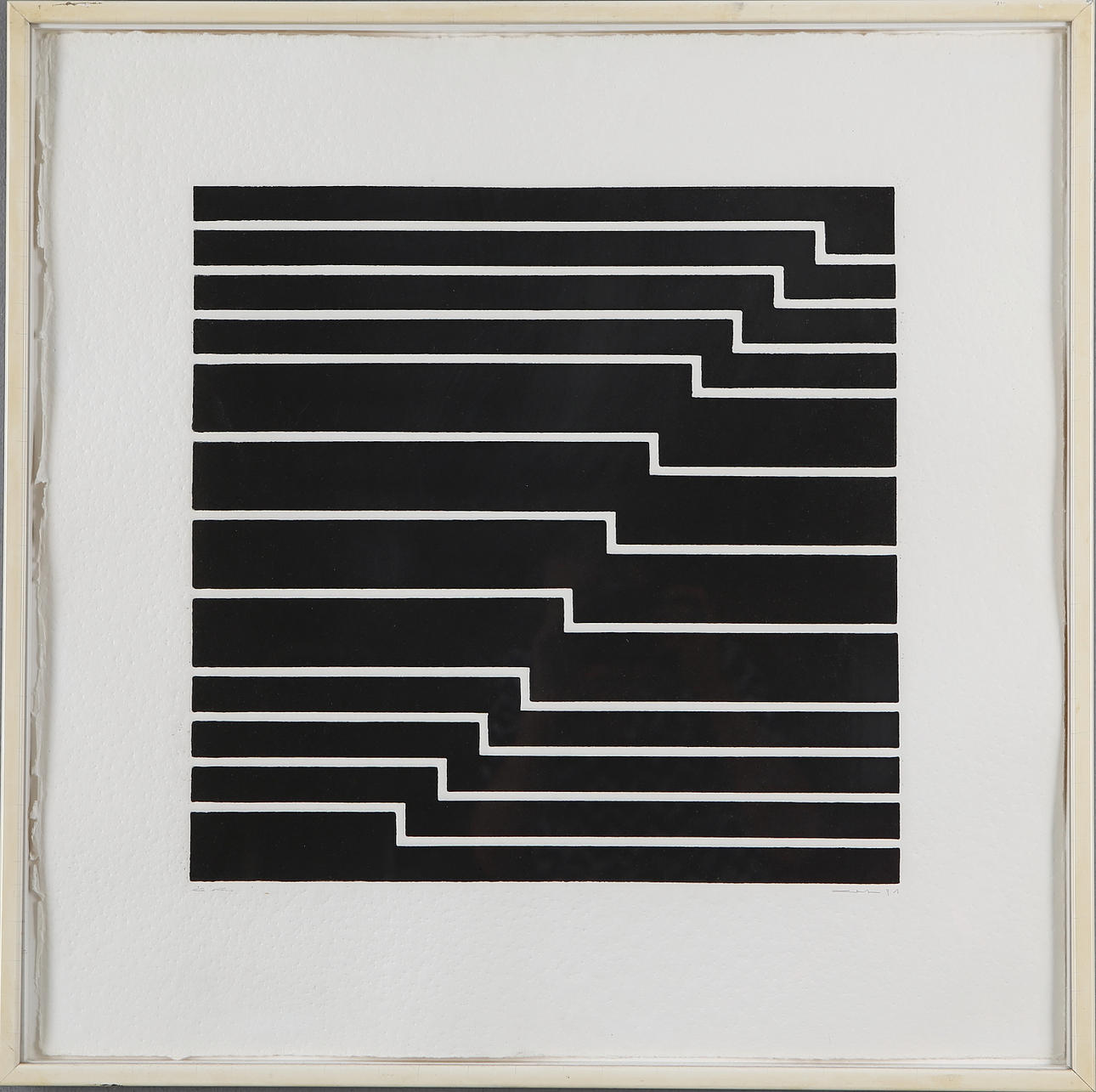 LEO ERB. Geometric composition, etching, signed, EA.