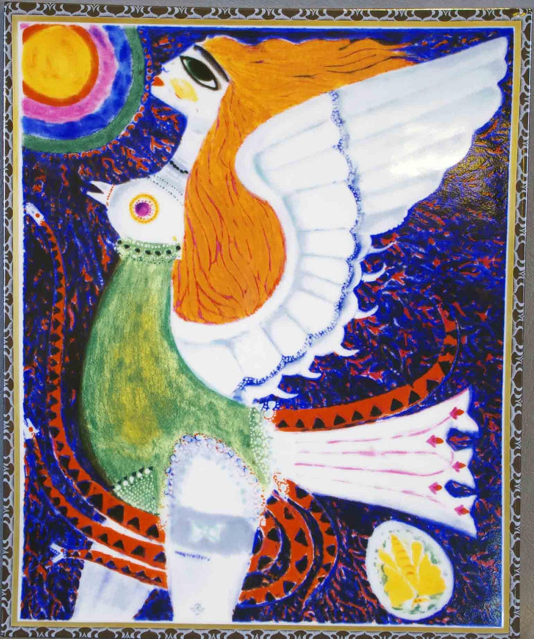 PORSLINSPLAKETT, Rörstrand, motiv av Max Walter Svanberg.