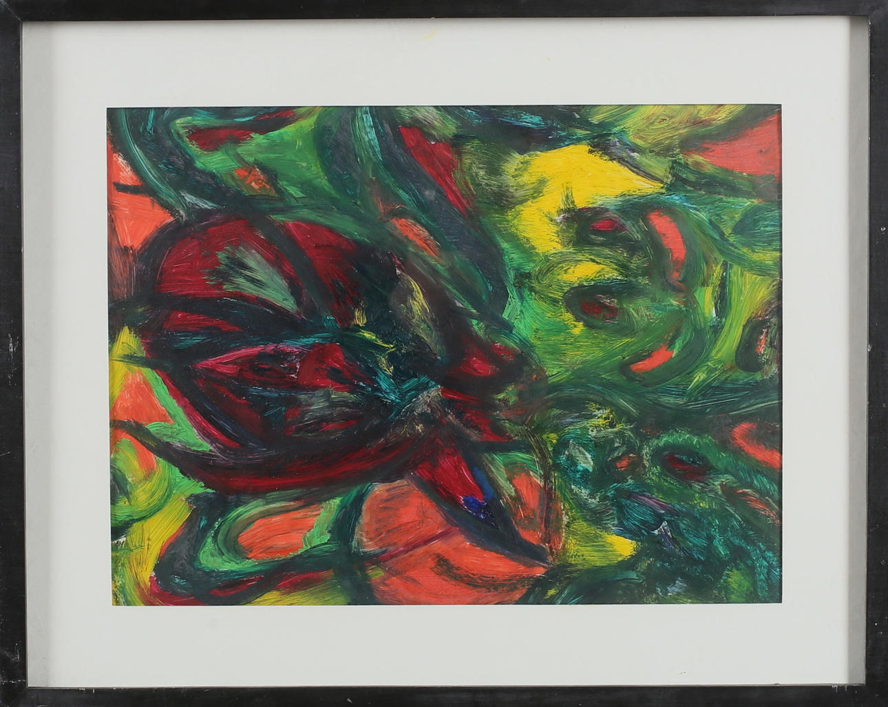 OKÄND KONSTNÄR. Abstract composition, oil on Board, unsigned.