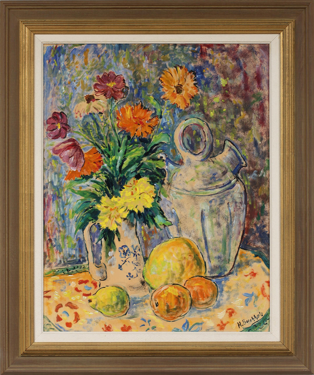 HEINZ BUCHHOLZ. Olja på pannå, signerad.