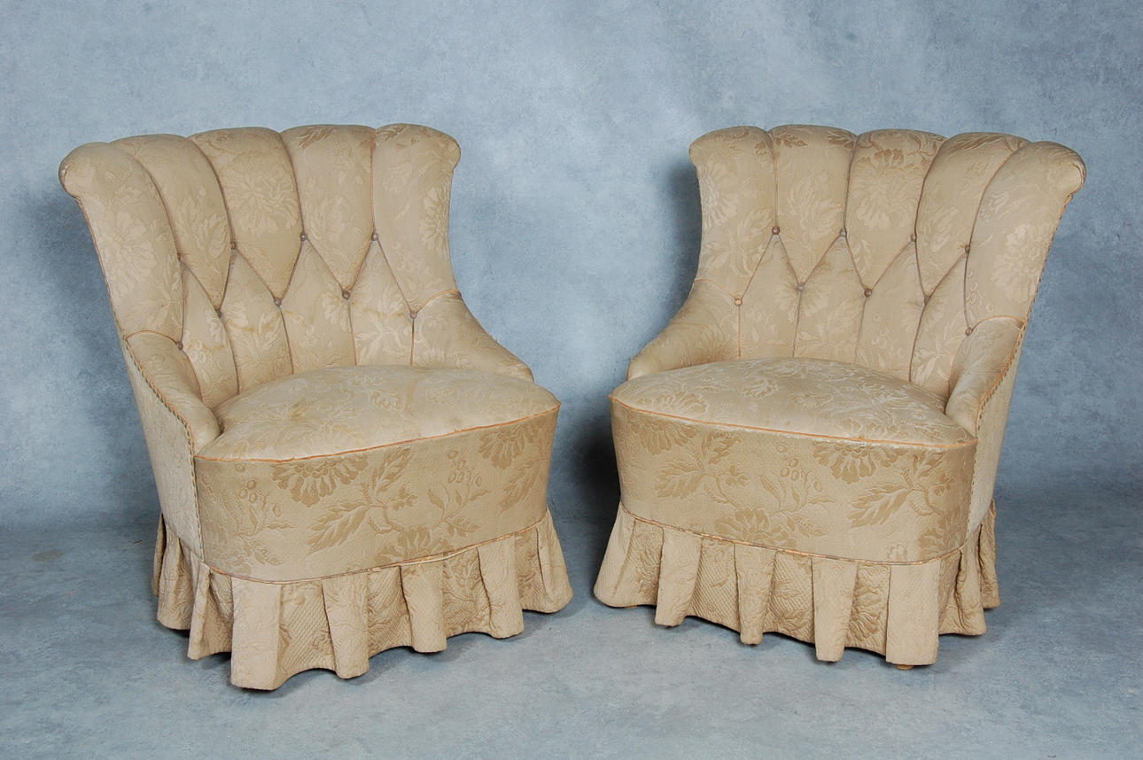 EMMAFÅTÖLJER, 1 par, 1930-40-tal.