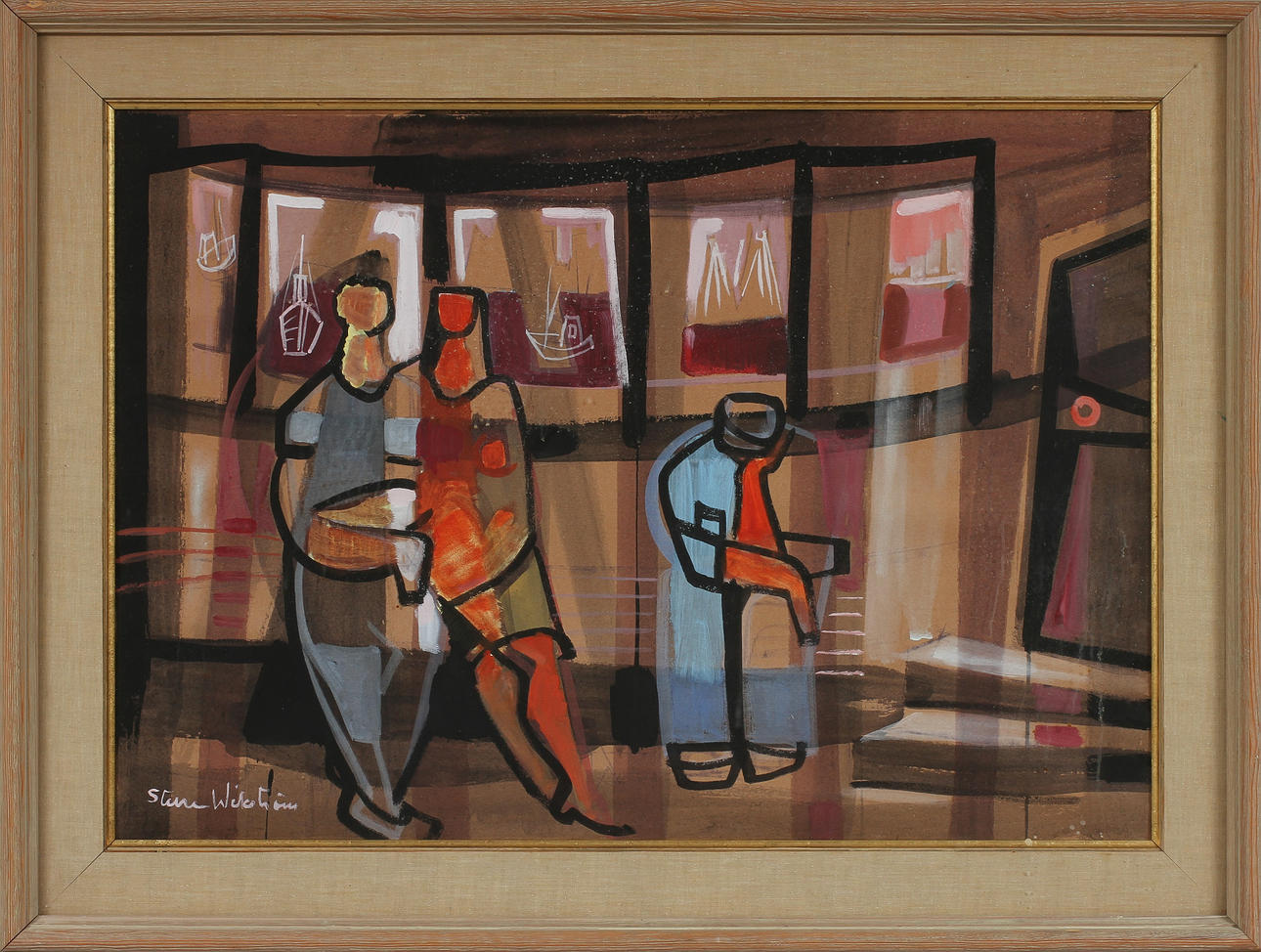 STURE WIKSTRÖM. Akvarell, signerad.