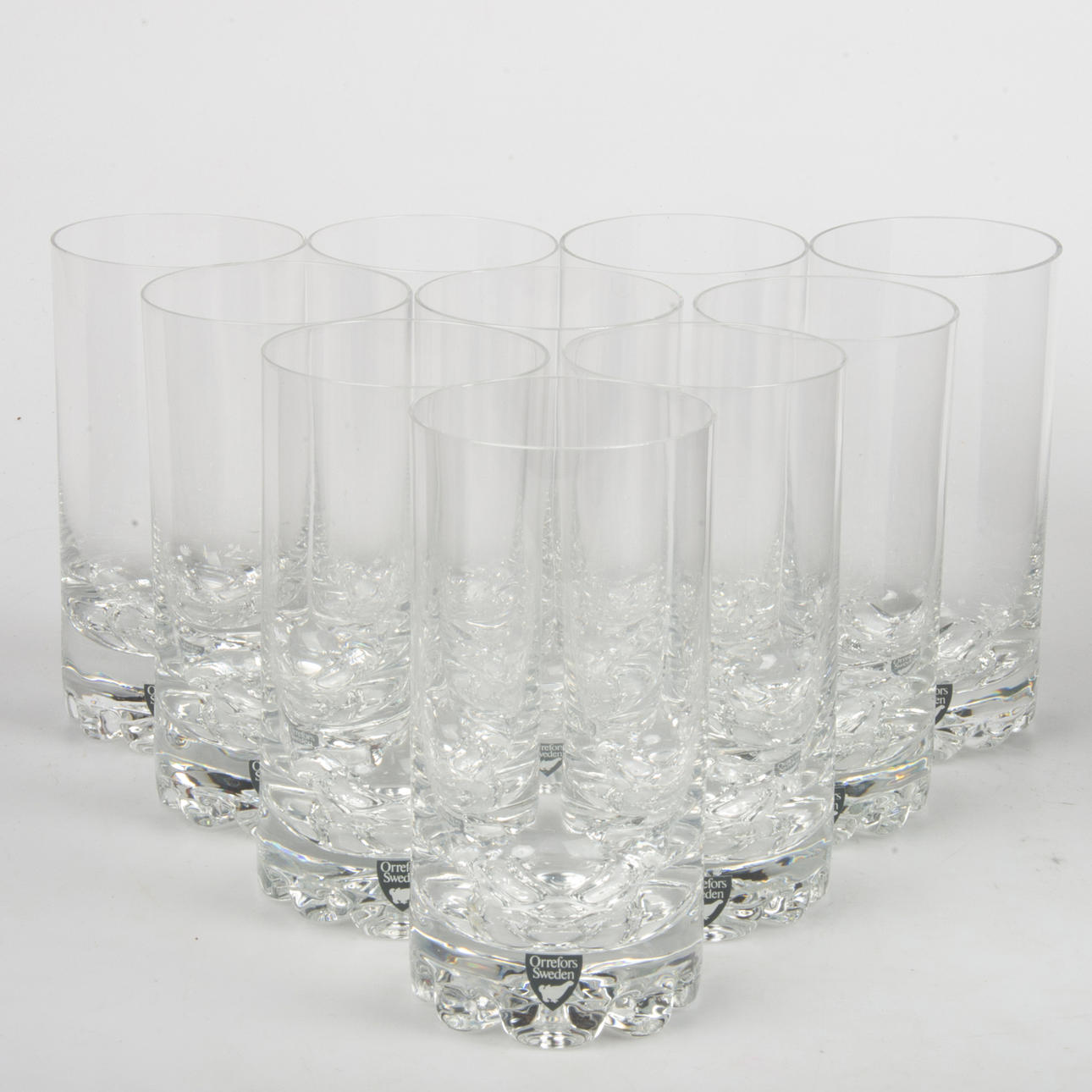 GROGGLAS, 10 stycken, Orrefors.