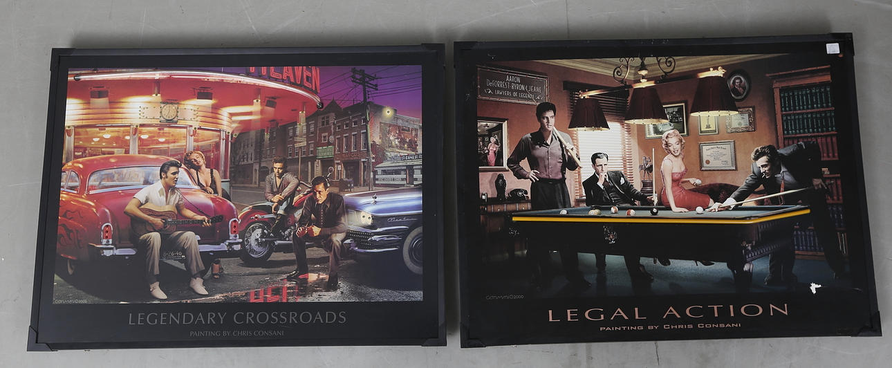 GEMÄLDE, 2 Stk., nach Chris Consani.