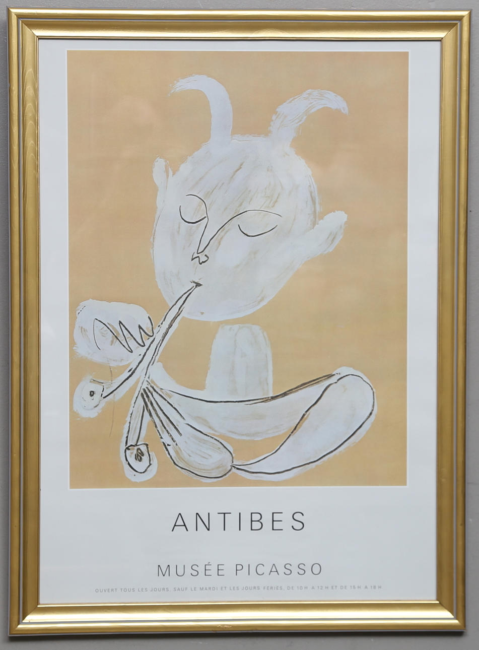UDSTILLINGSPLAKAT, efter Pablo Picasso, Antibes Musée Picasso.