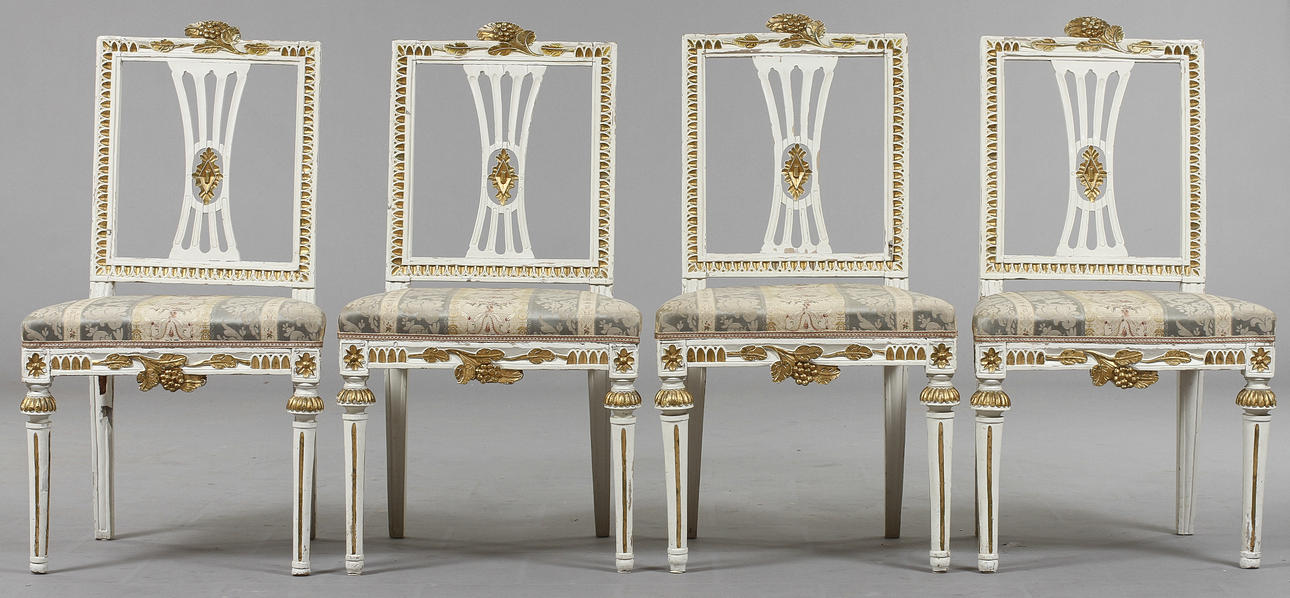 STOLAR, 4 st, Lindome, Johannes Andersson, Skäggred 3 (1795-1833).