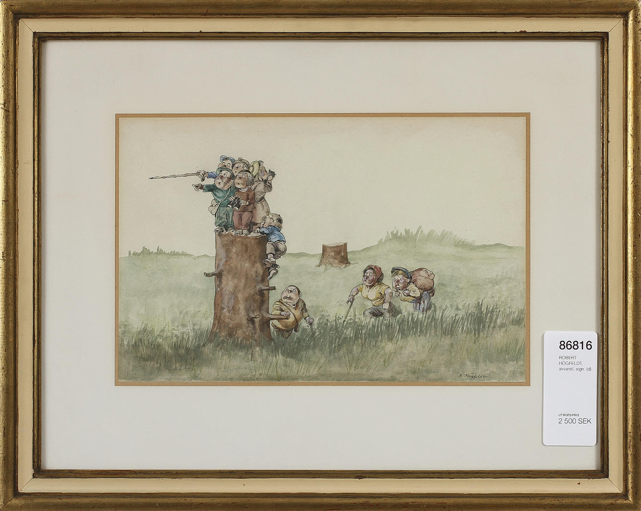 ROBERT HÖGFELDT. ROBERT HÖGFELDT, akvarell, sign.