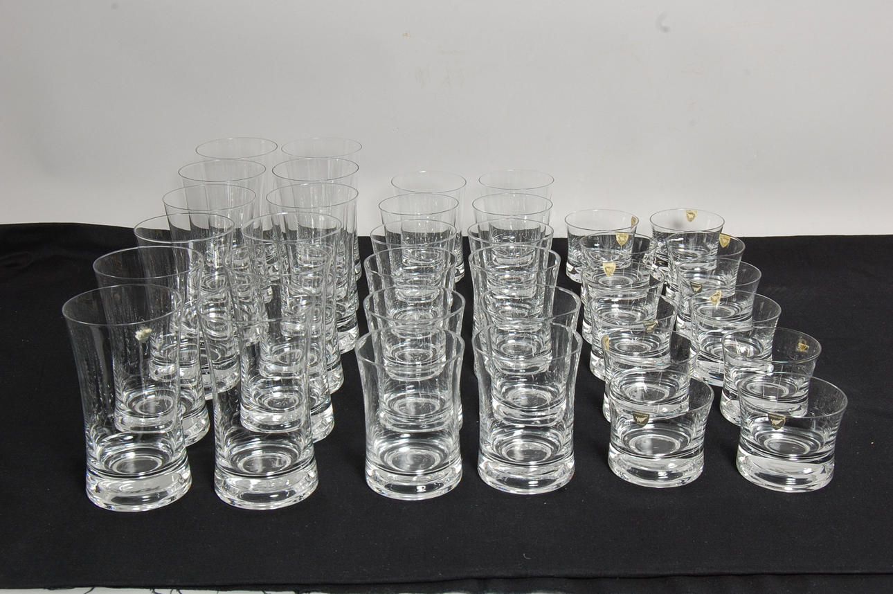 GLASSERVISDELAR, 36 delar, Orrefors.