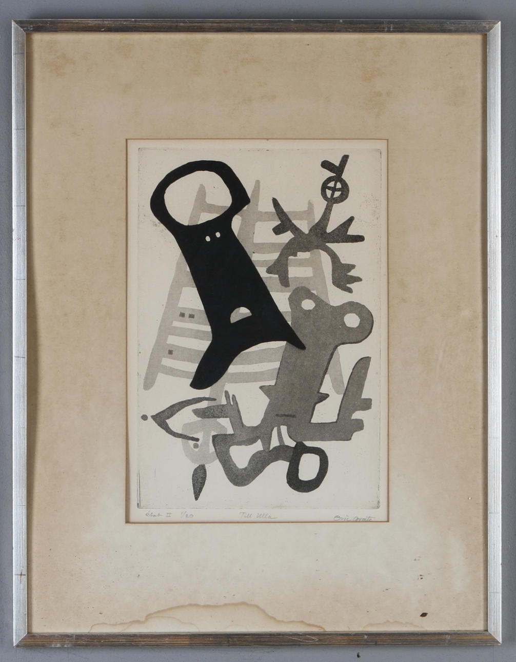 ERIC GRATE. "Etat II", etsning, signerad och numrerad 1/20.