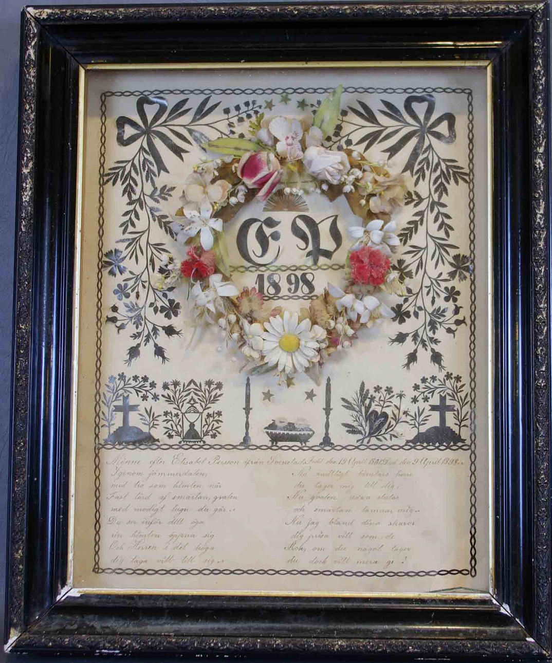 MINNESTAVLA, sent 1800-tal.