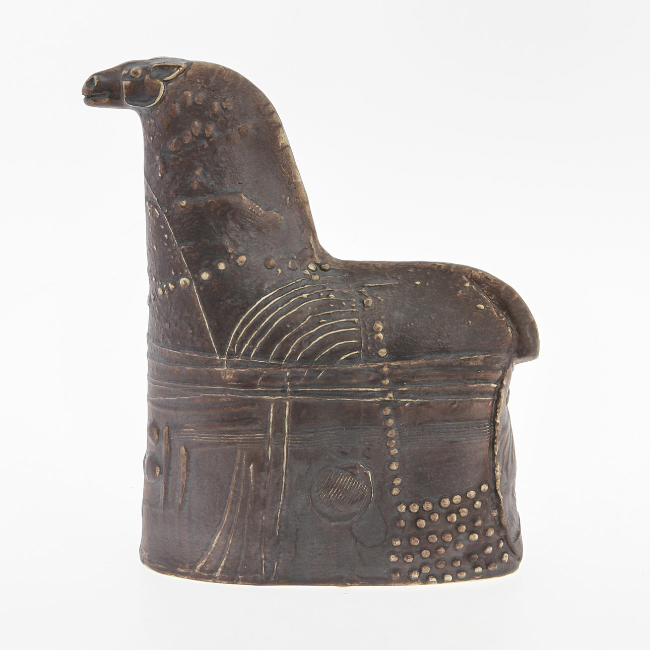 BERTIL VALLIEN. Figurin, stengods. Häst. Rörstrand.