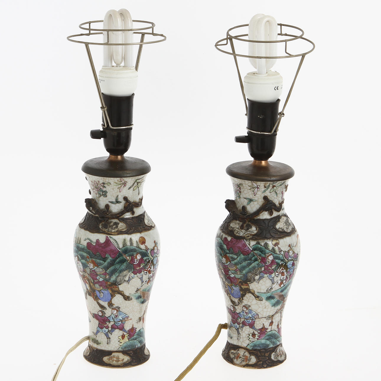 BORDSARMATURER, ett par, Kina 1800-tal.