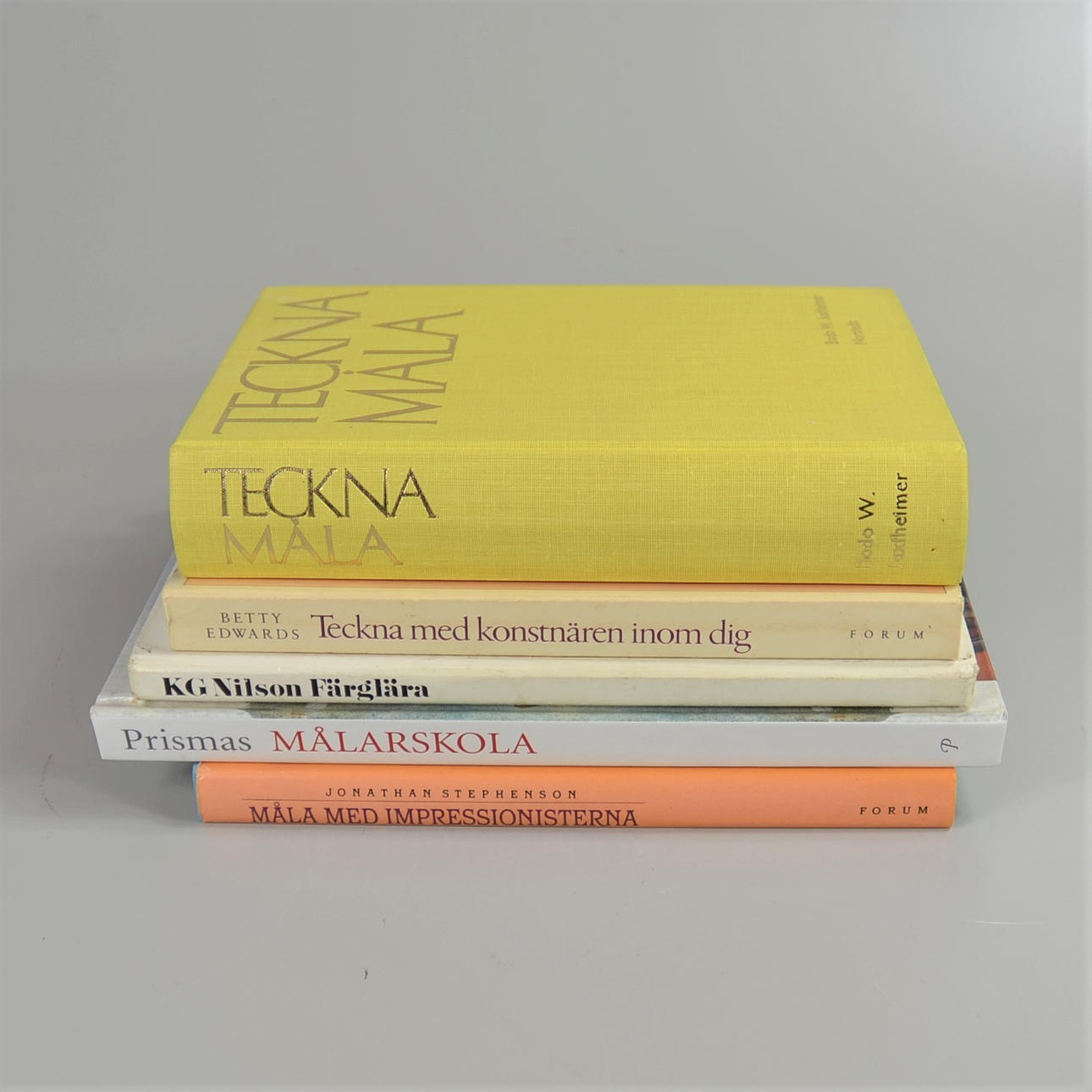 BÖCKER OM KONST, Lär Dig måla är tema på dessa böcker:.