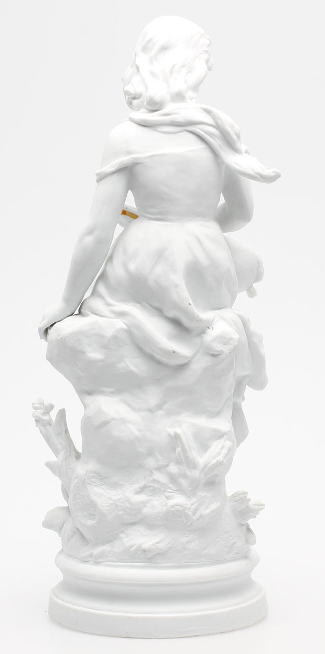 FIGURIN, porslin, otydlig sign.