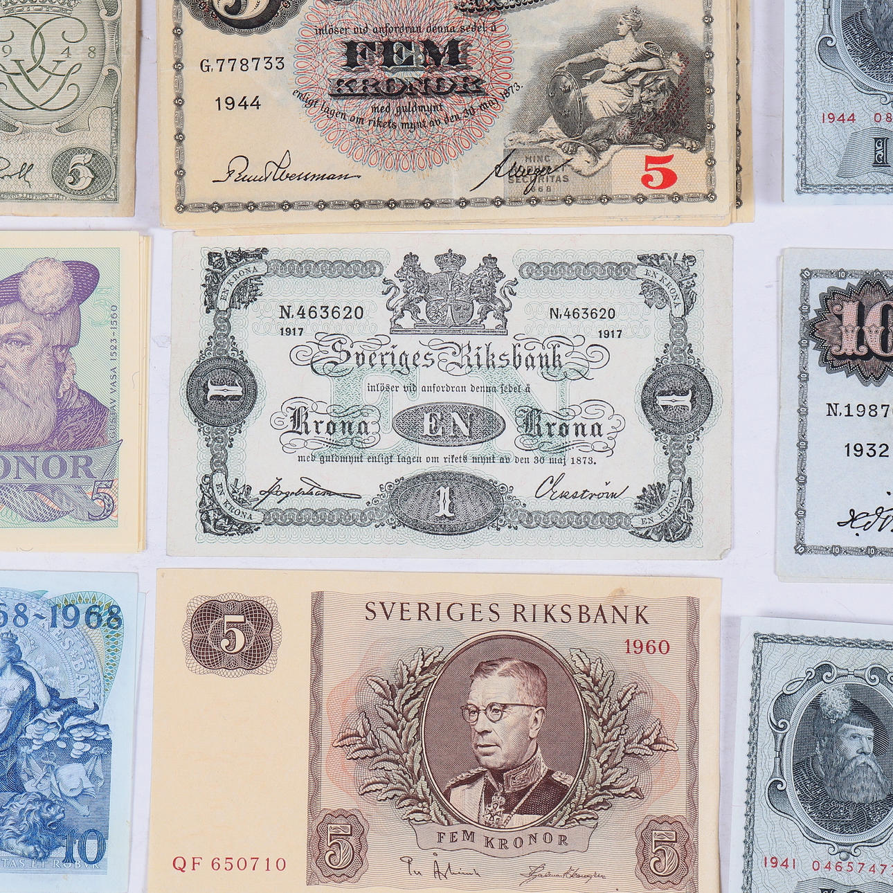 SEDELSAMLING, Sverige, 1917 - 1974.