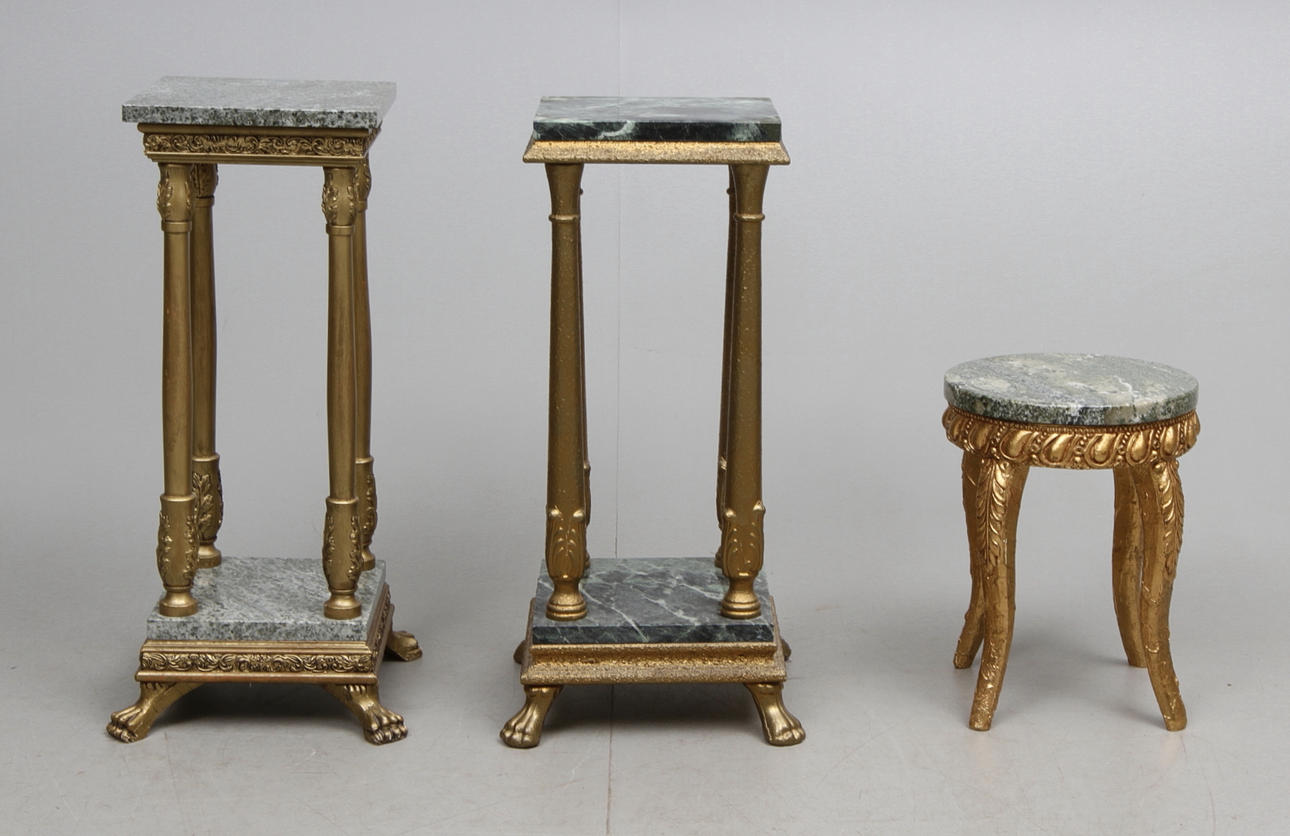 PIEDESTALER, 3 st, 1900-tal.