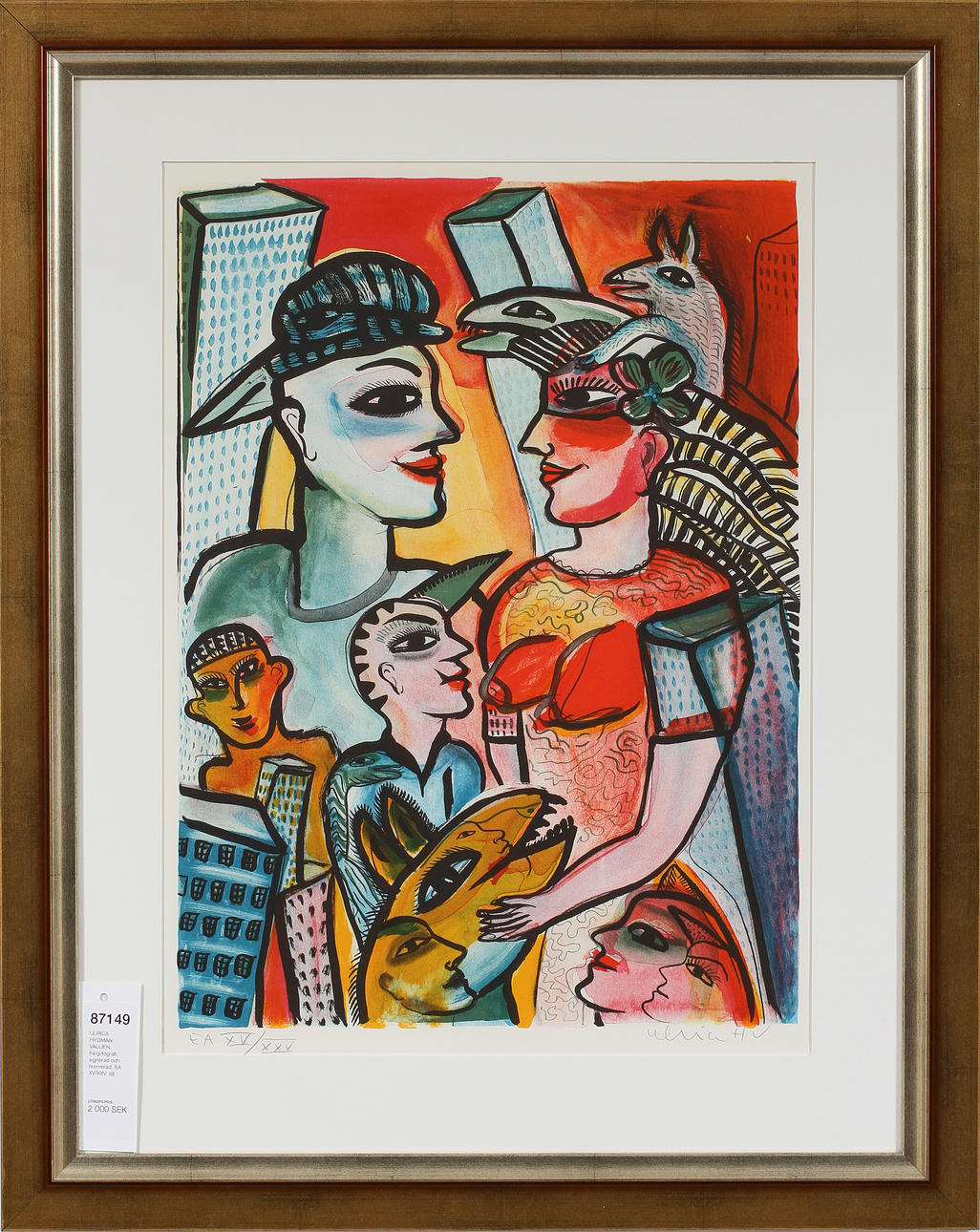 ULRICA HYDMAN VALLIEN. Färglitografi, signerad och numrerad, EA XV/XXV.