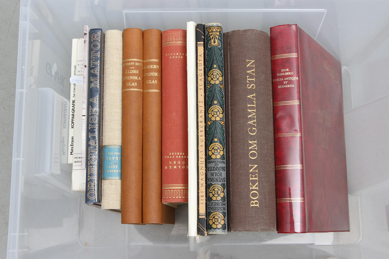 BÖCKER, 13 st, bland annat om glas.