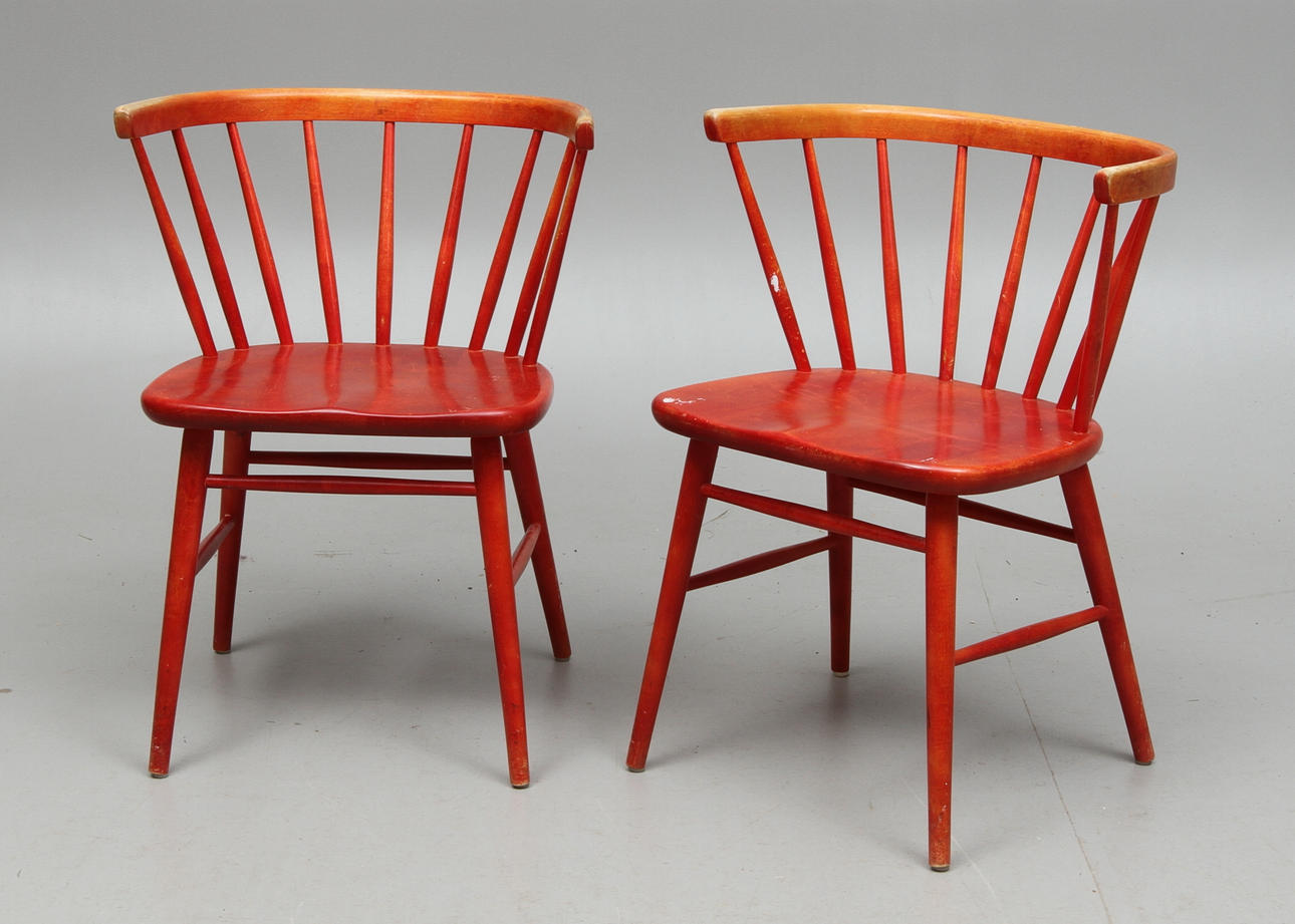 KARMSTOLAR, ett par, Wigells Stolfabrik, 1950/60-tal.