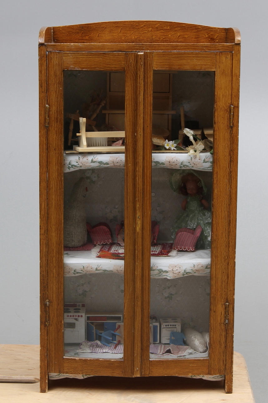 DOLL CABINET, ca 1900.