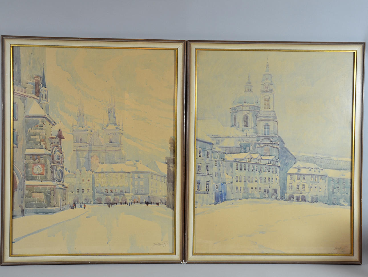 JAROSLAV HOLECEK. PRAGA 2 ACUARELAS.