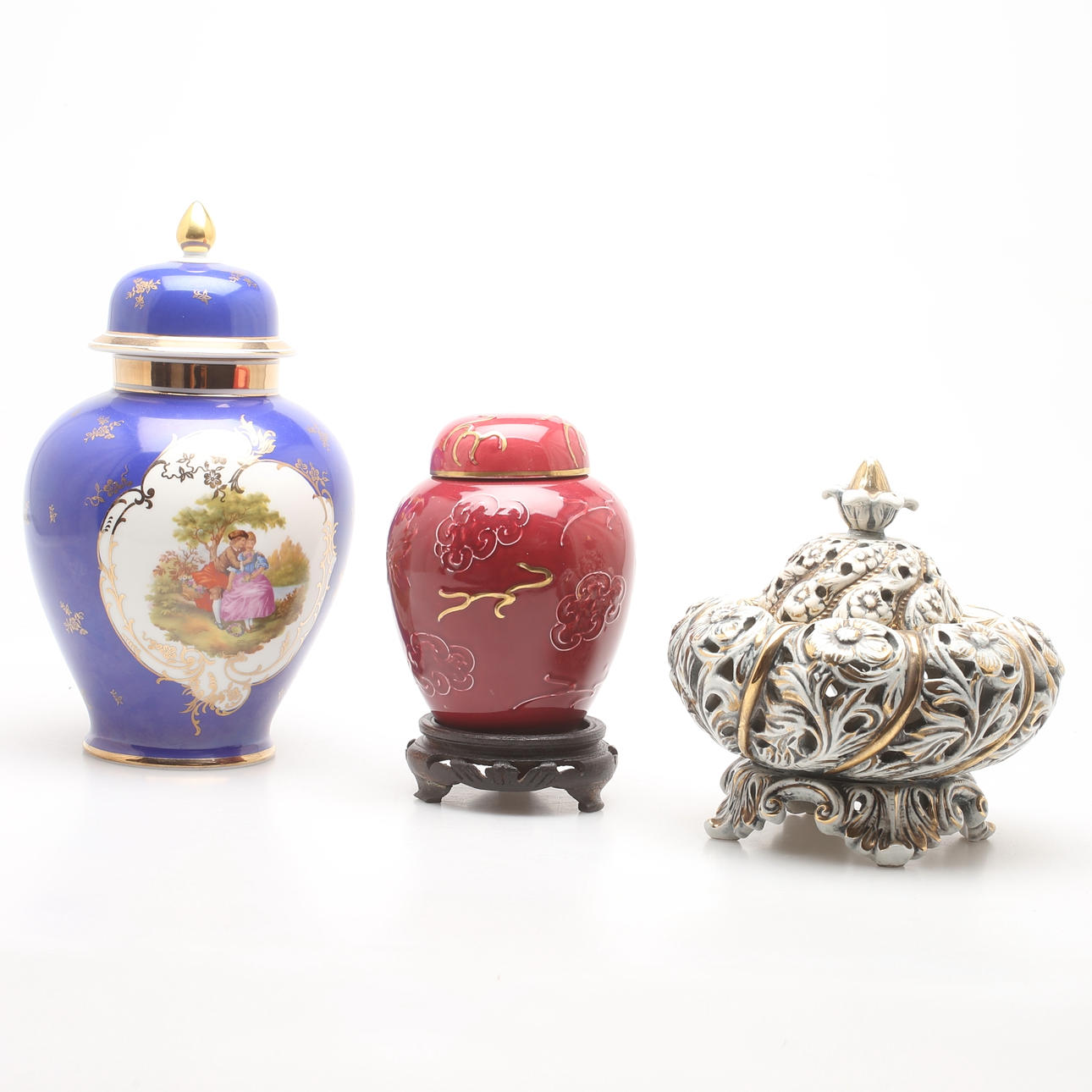 A Collection URNS, ceramics, 3 pcs.