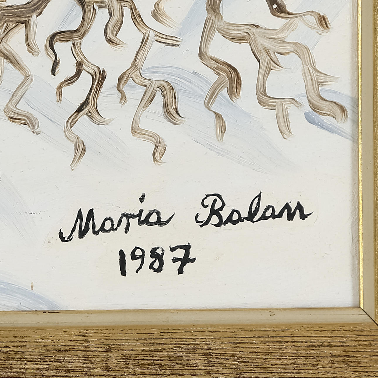 OIDENTIFIERAD KONSTNÄR. oil on canvas signed Maria Balan, 1987. Art ...