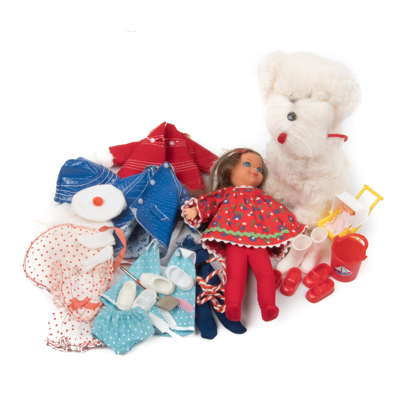 DUKKE, "Tutti", Mattel, med hund.