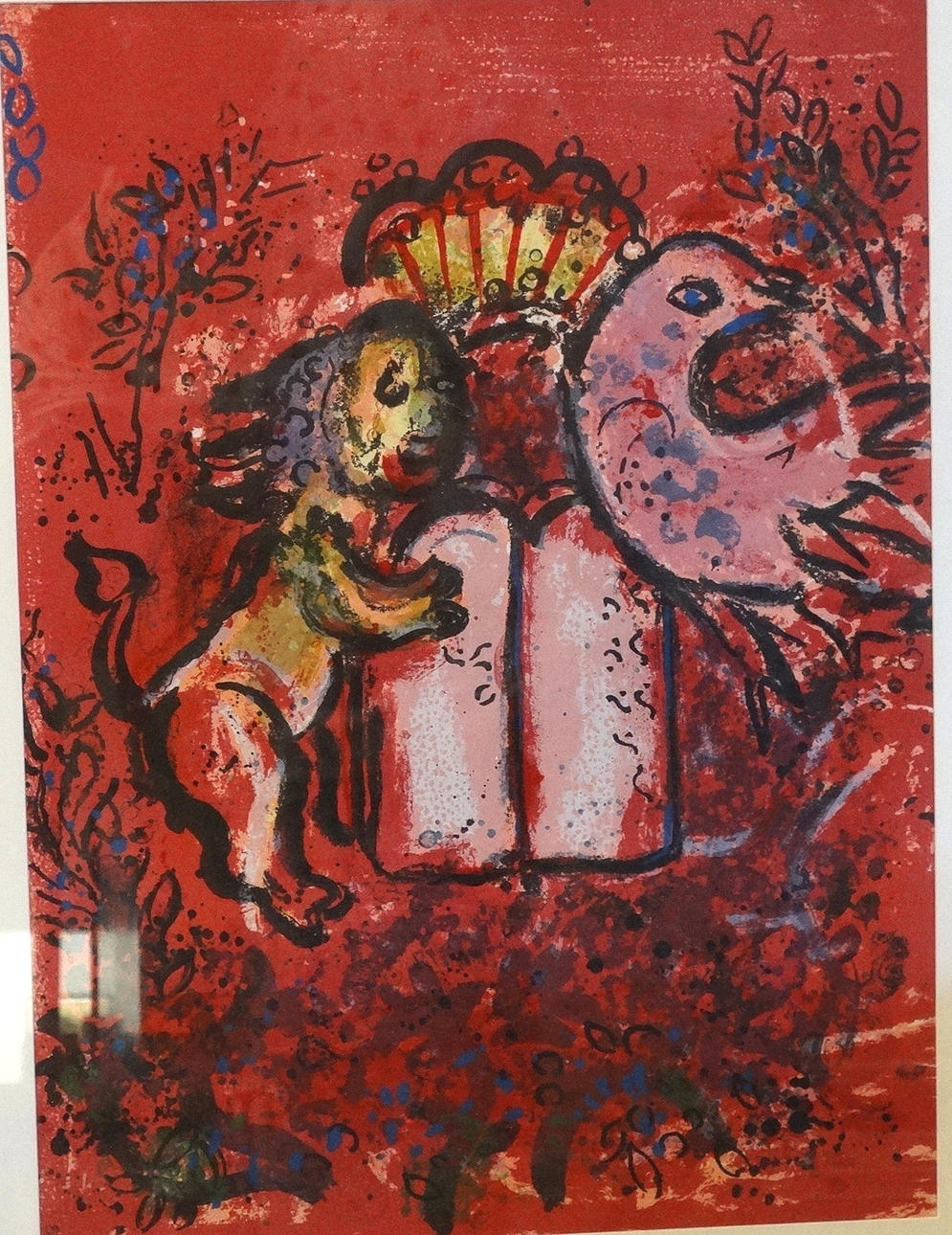 CHAGALL, MARC (1887-1985), FARBLITHOGRAFIE, MIT ROTEM HINTERGRUND.