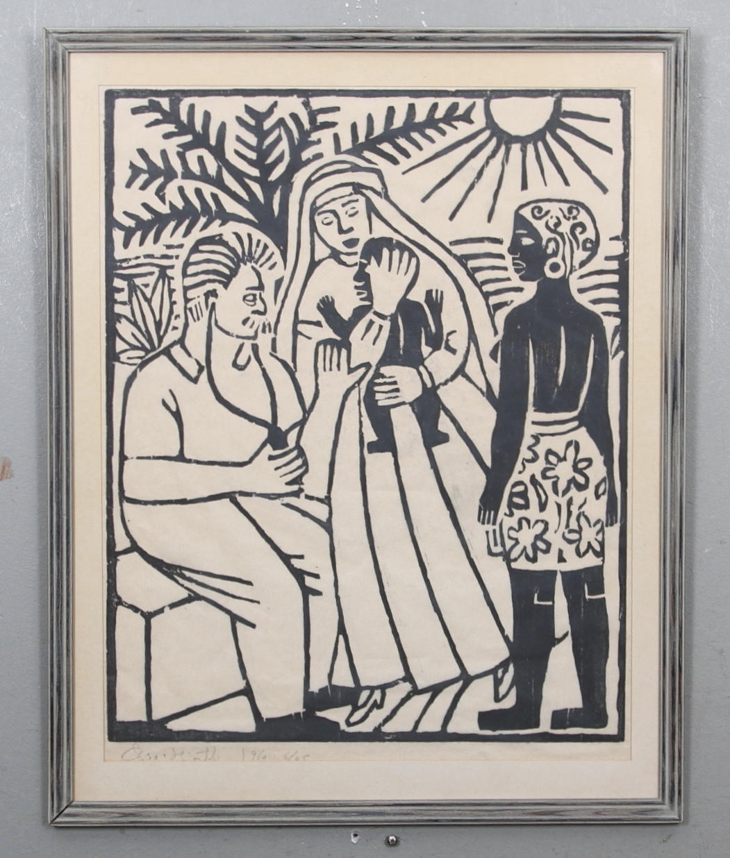 BROR HJORTH. träsnitt, signerad, numrerad och daterad 1960.