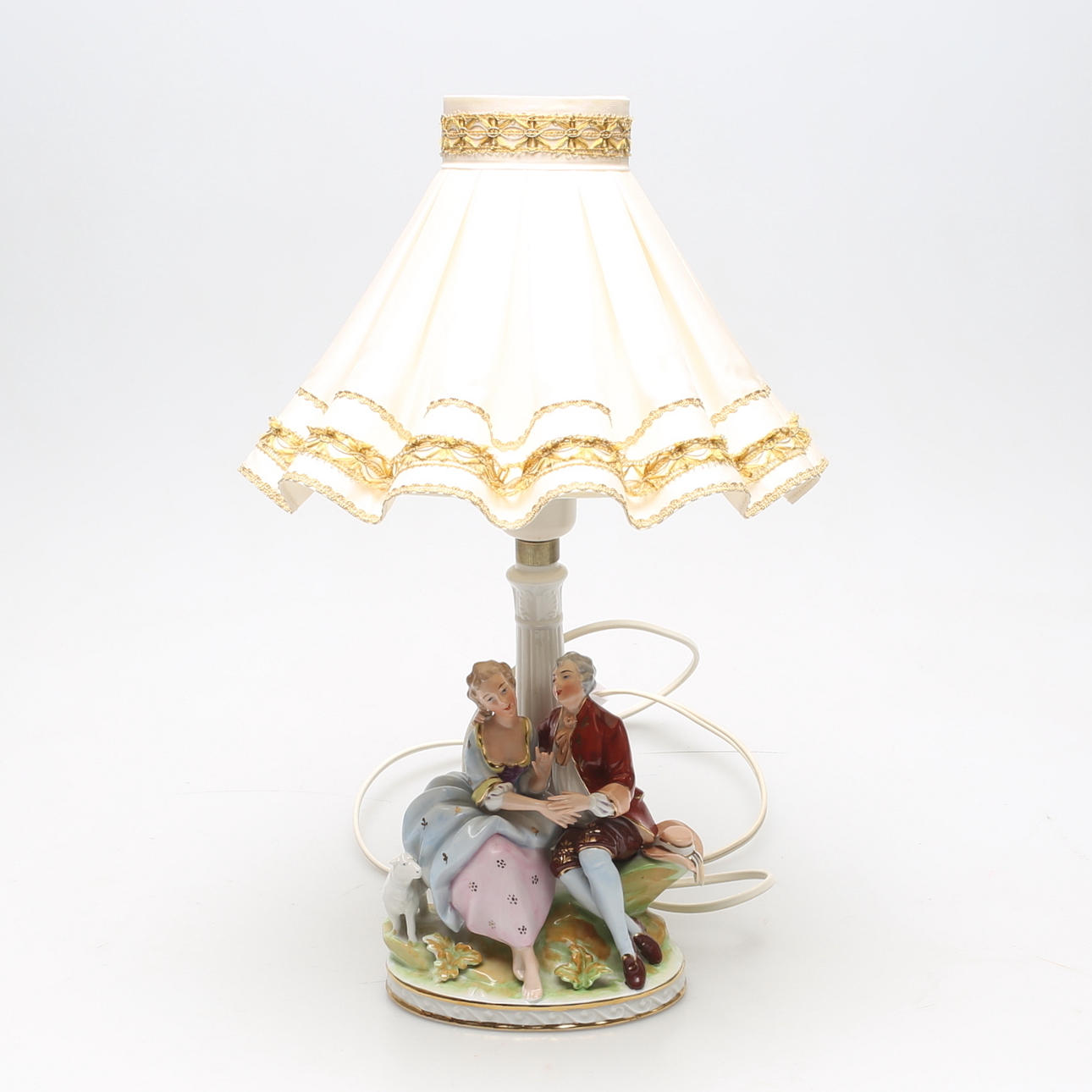 TABLE LAMP, porcelain, rococo style, Gerold, Bavaria.