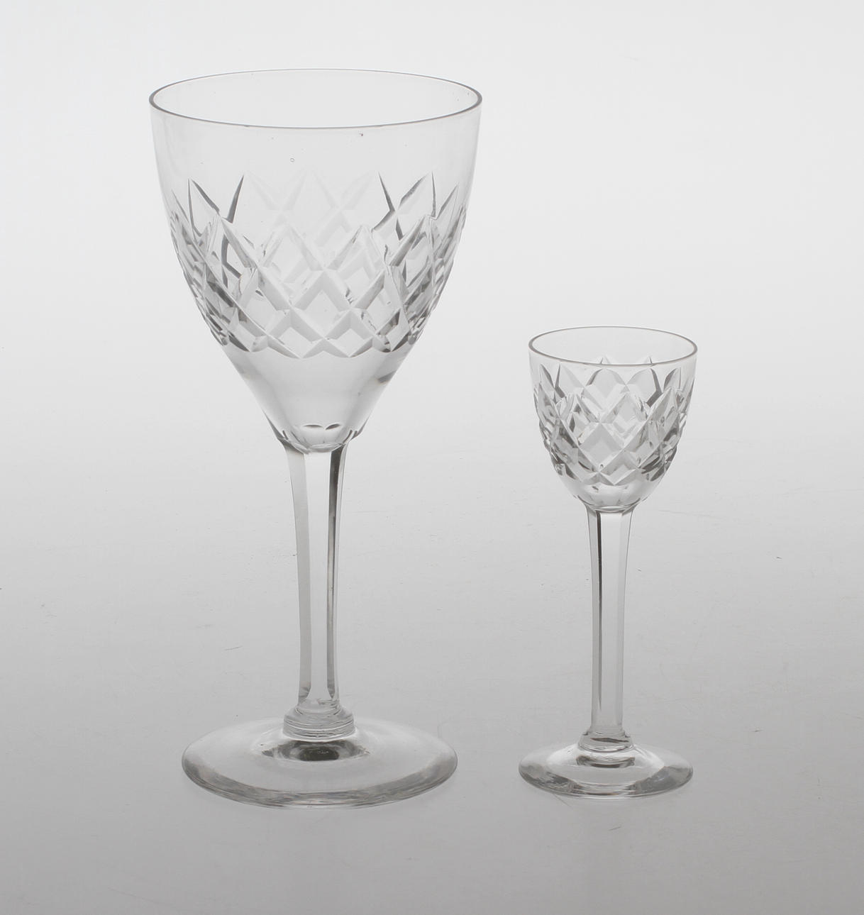 VINGLAS, 11 st, STARKVINSGLAS 11 st, "Bror", 1900-tal.