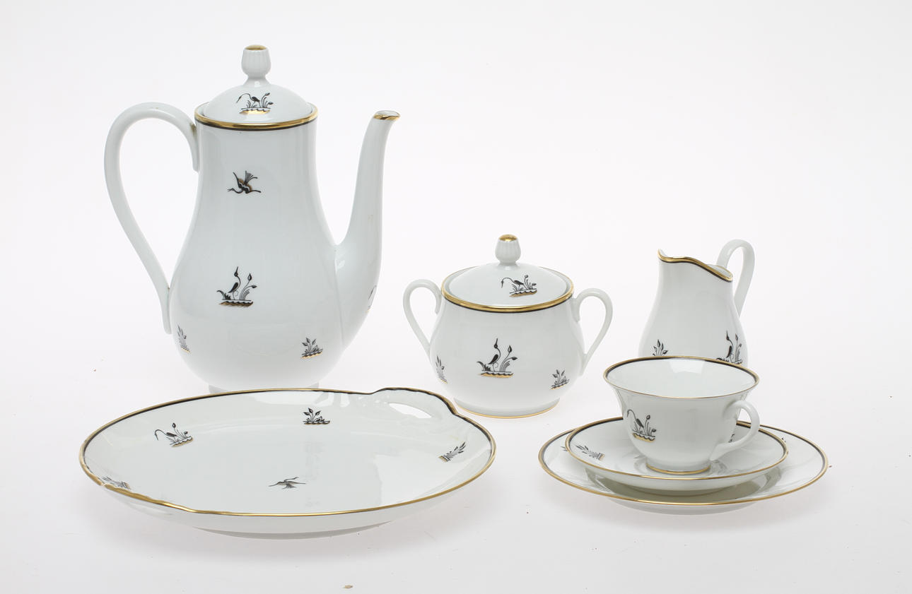 KAFFE-/TESERVIS, 24 delar, porslin, Einar Forseth, Lidköping.