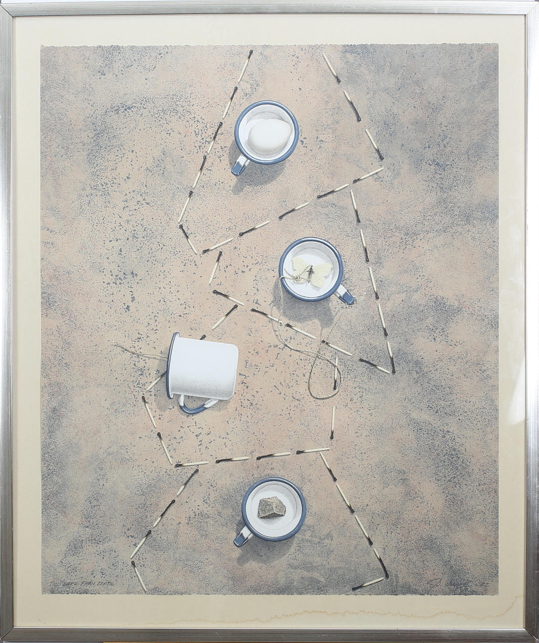 BERTIL WARNOLF. Komposition. Färglitografi. Signerad B Warnolf och daterad -82.