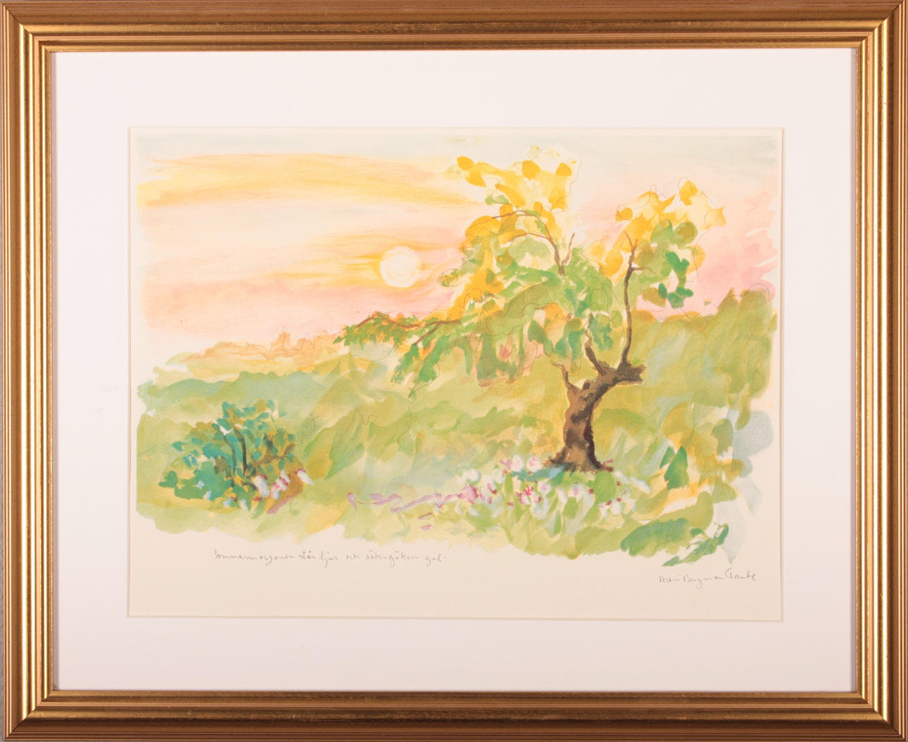 ASTRID BERGMAN-TAUBE. Aquarell, signiert.