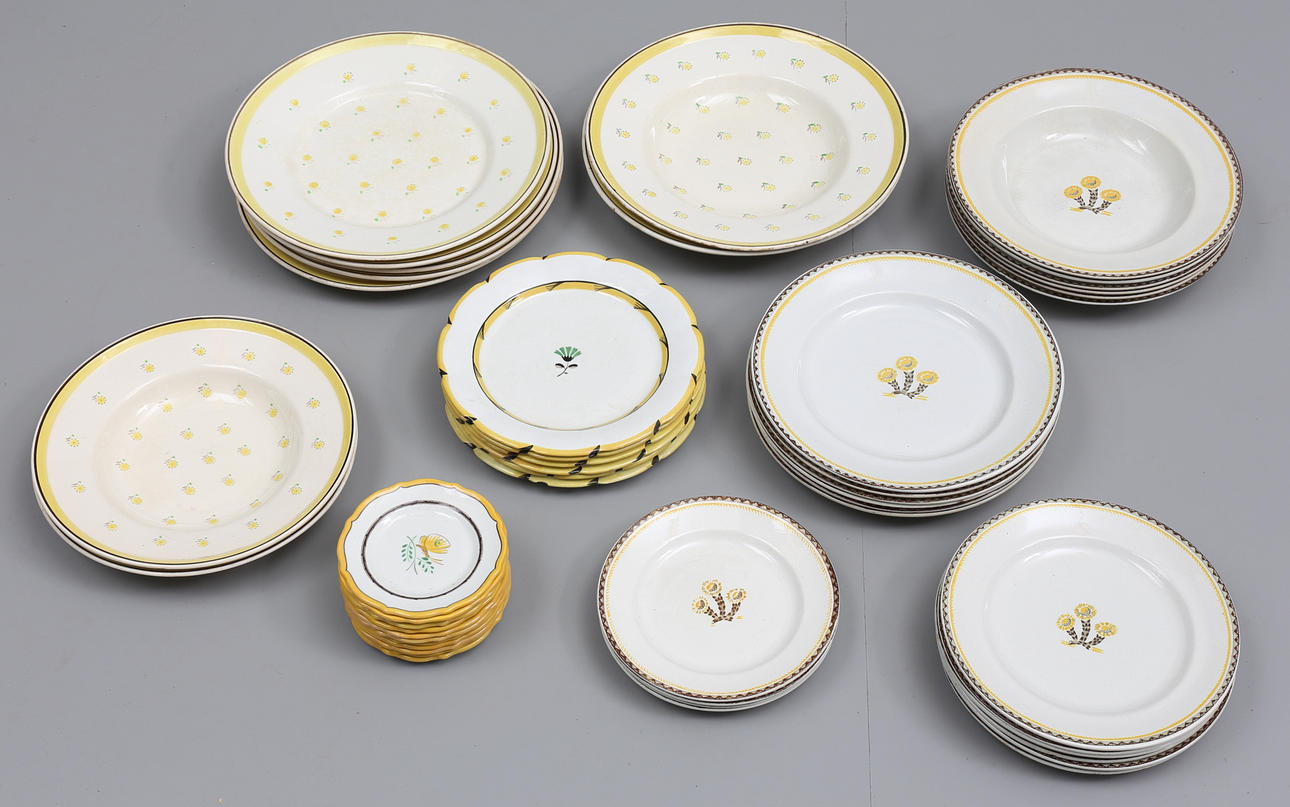 SERVISDELAR, Gustavsberg och Gefle, 48 delar.