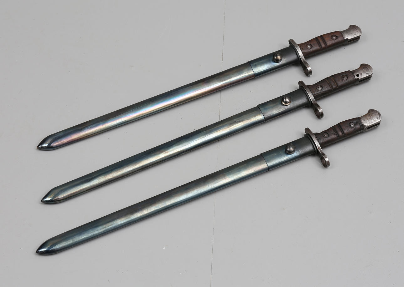 BAJONETTER, 3 st, Remington USA, första världskriget.