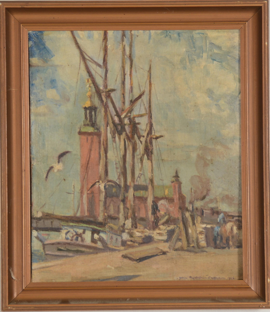 JOHN NYSTRÖM. Olja på pannå.