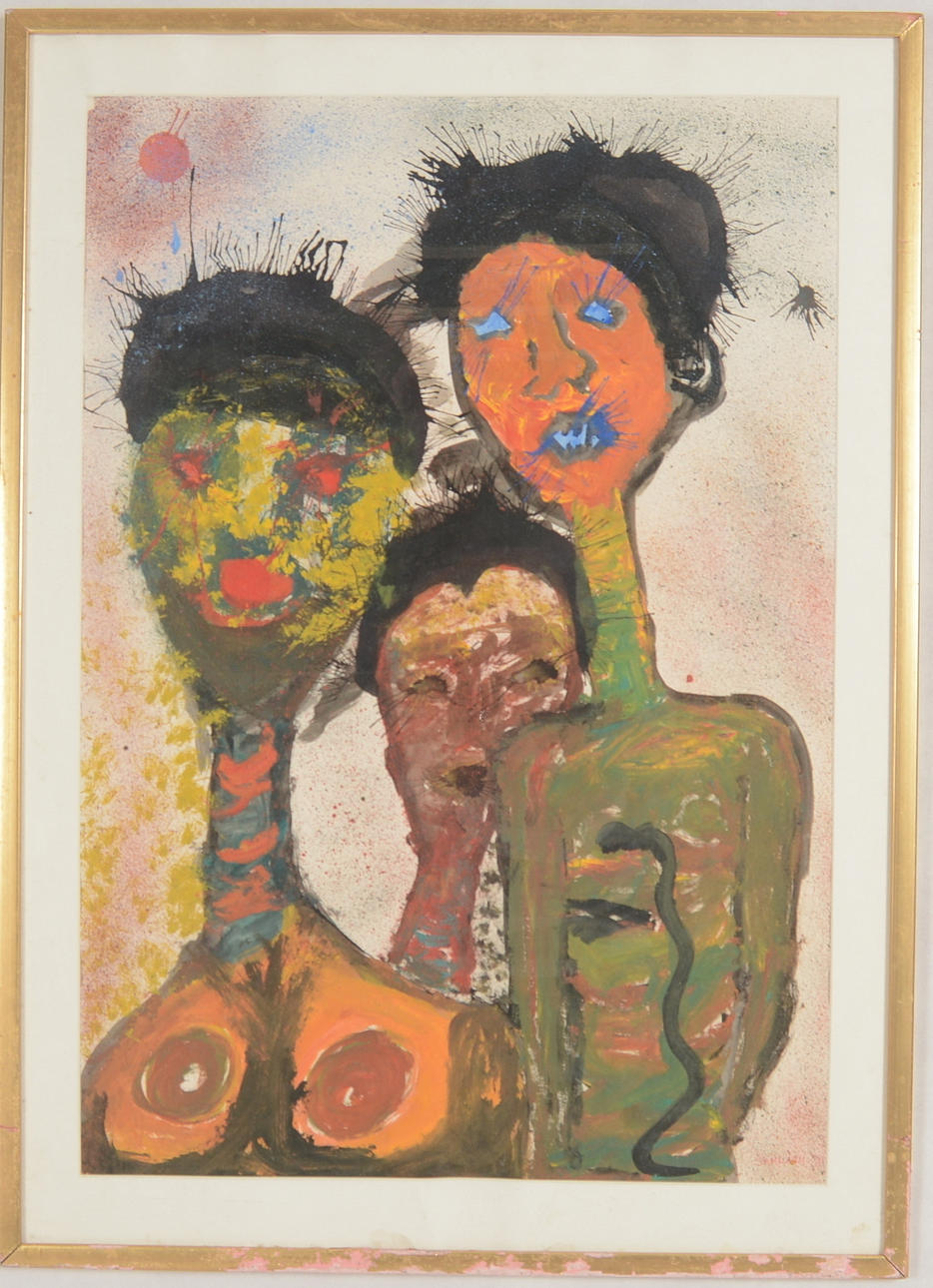 OIDENTIFIERAD KONSTNÄR. Blandteknik.