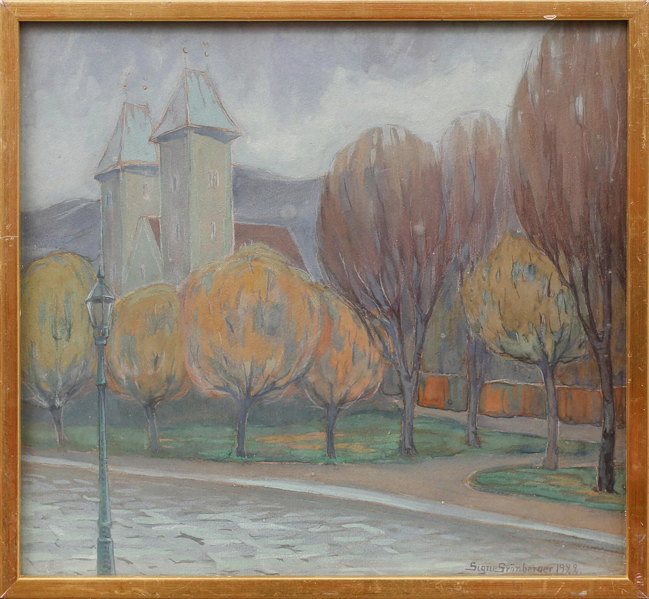 SIGNE GRÖNBERGER. Gouache, signed and dated 1922.