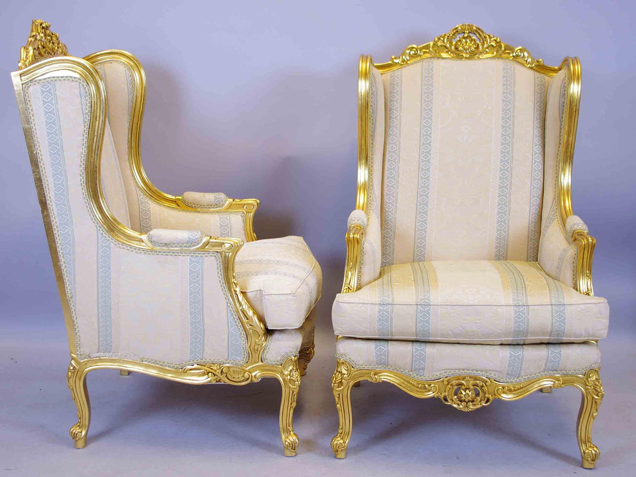 BERGERER, 1 par, förgyllda, rokokostil.