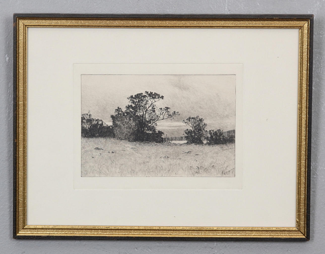 CARL FLODMAN. grafiskt blad, signerat.