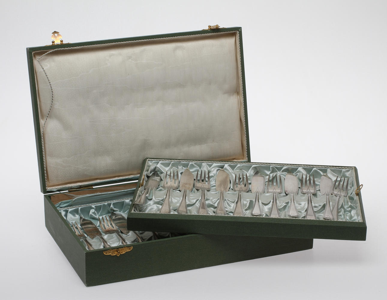 FISKBESTICK, 24 delar, nysilver, jugend, WMF.