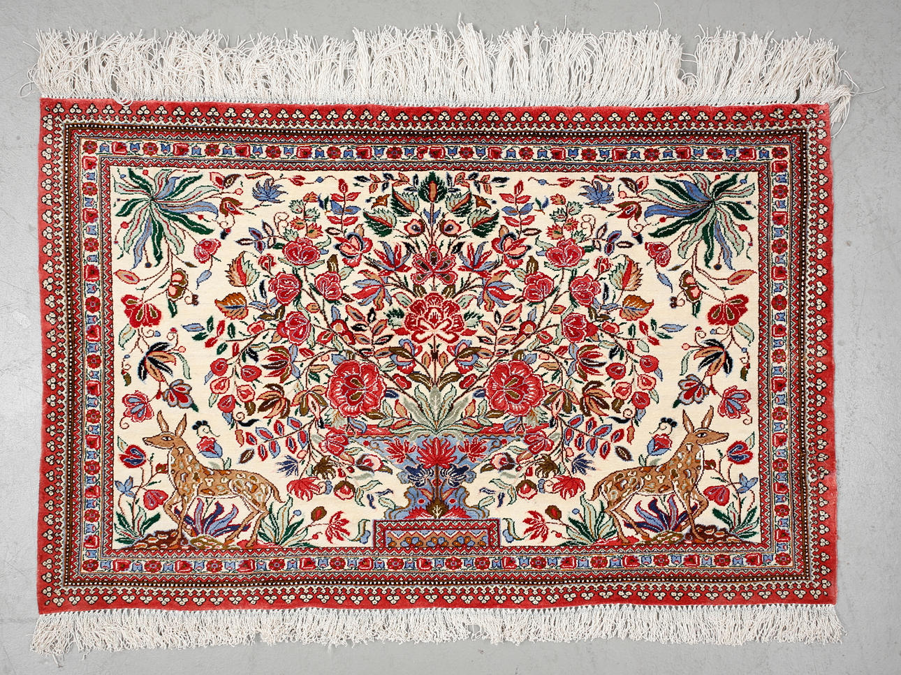 ALFOMBRA, persa, seda, Ghom, 93 x 60 cm.