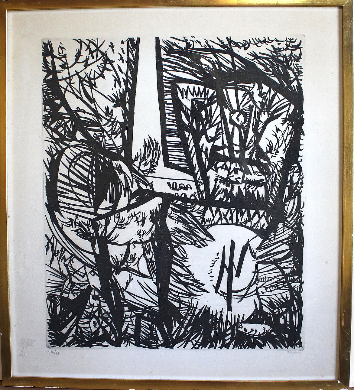 HERMAN TALVIK. Etching, Figure composition, sign, No 16/38.