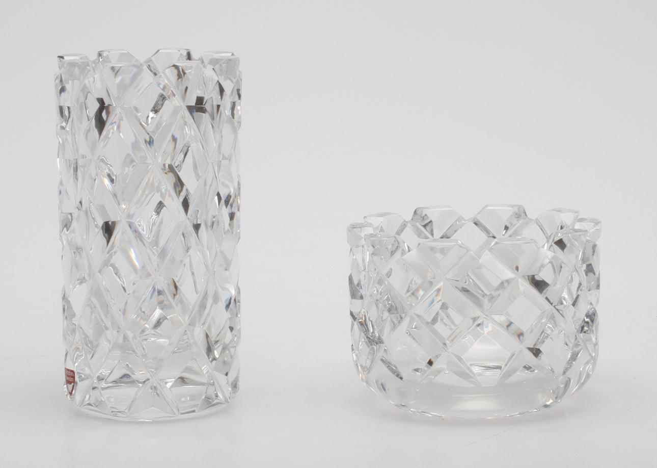 VASER samt SKÅL, "Sofiero" Gunnar Cyren, Orrefors.