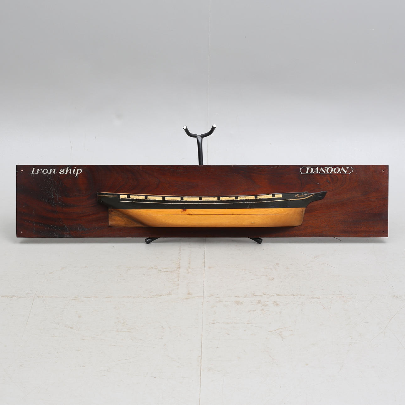 SHIP MODEL, half model, wood, "Iron ship, Danoon", 1900s.