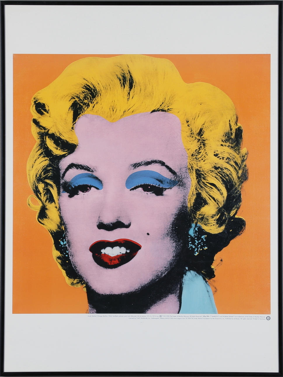ANDY WARHOL. Efter, poster/affisch, "Orange Marilyn", 1998.
