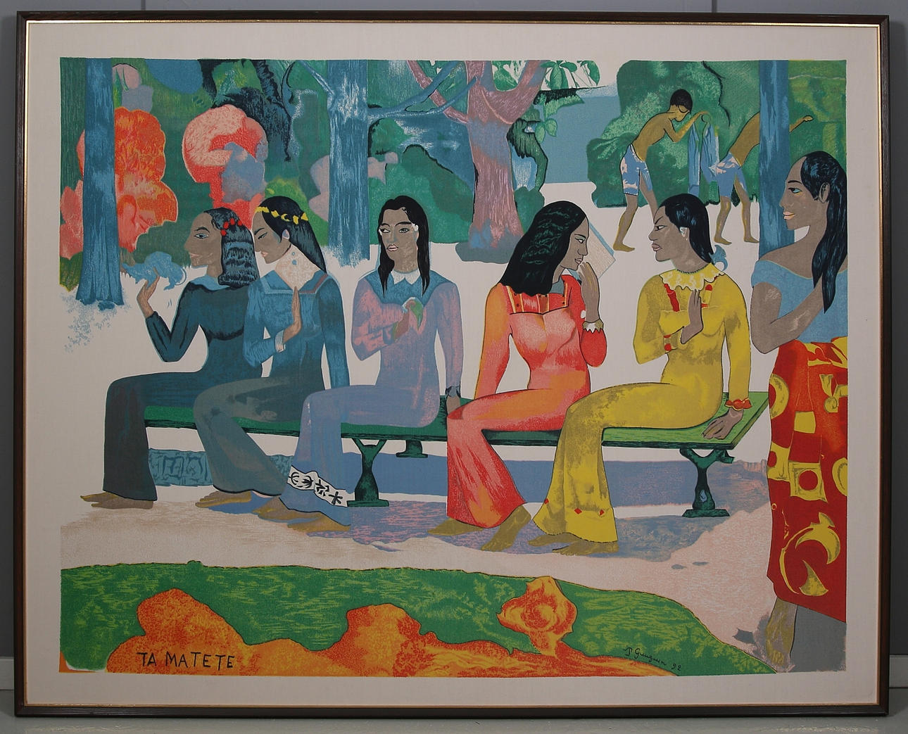 PAUL GAUGUIN. After. Textile. Print on textile after the painting Tamatete.